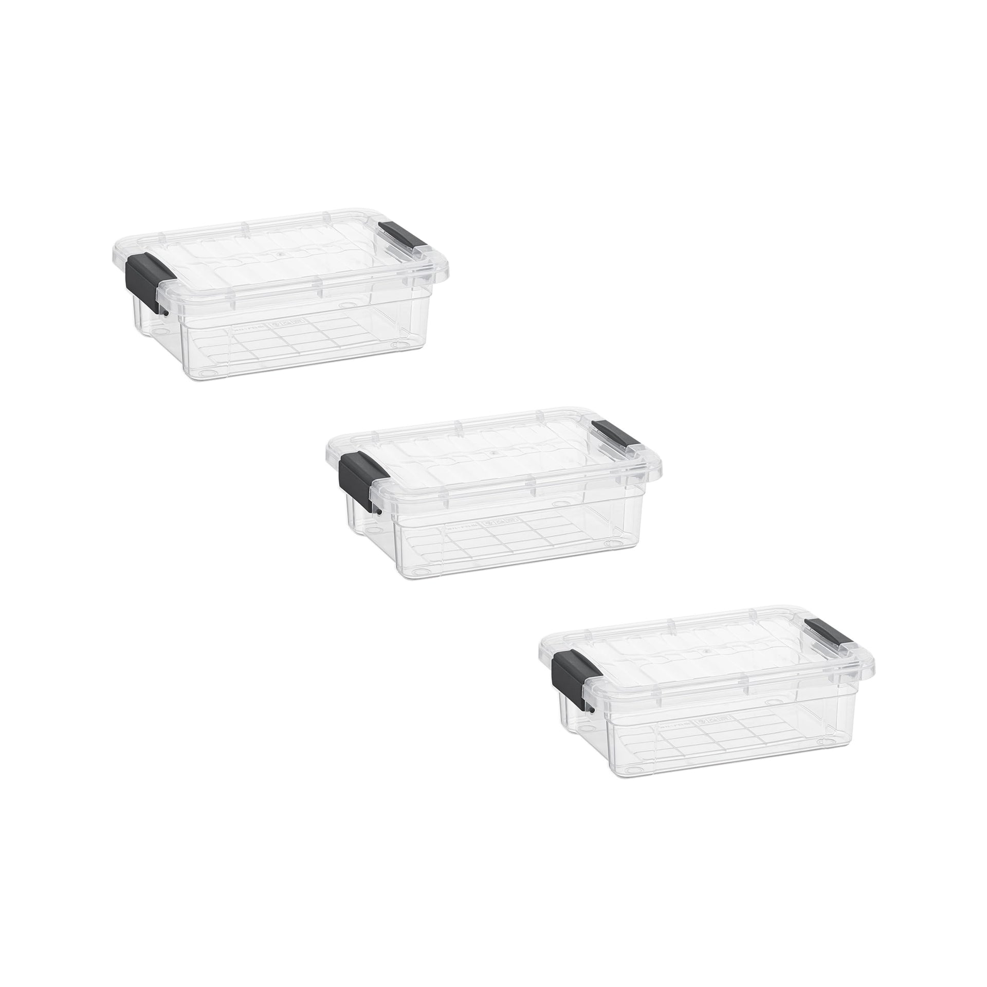 0.7 Quart Mini Clear Plastic Storage Container with Lid (3 Count)