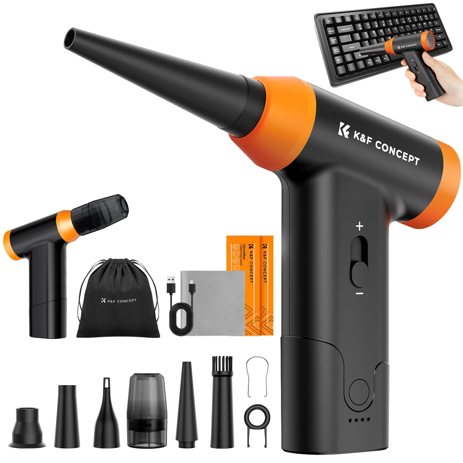 Blower and Suction 2 in 1 Compressed Air Duster