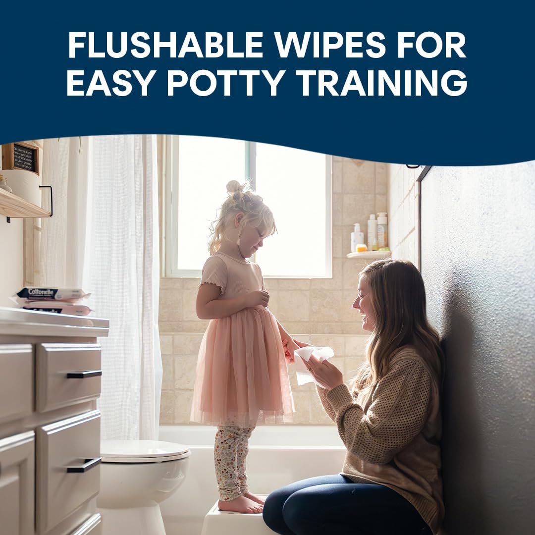 Fragrance Free Flushable Wet Wipes (84 Count)