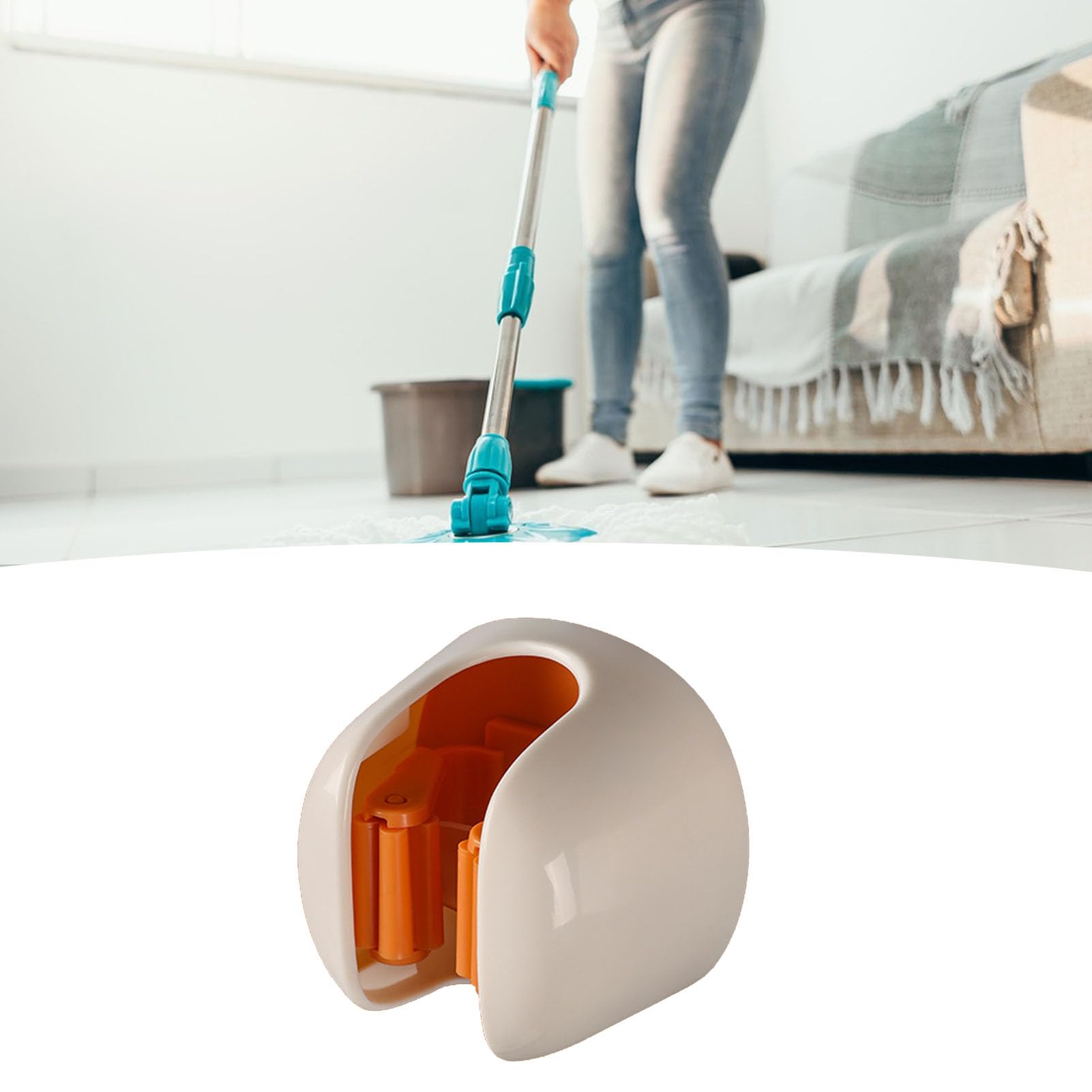 Broom Holder 4Pcs Wall Mount Mop Hanger Self Adhesive Mop Gripper No Drilling Broom Holder Wall Mount Tool Organizers for Bathroom