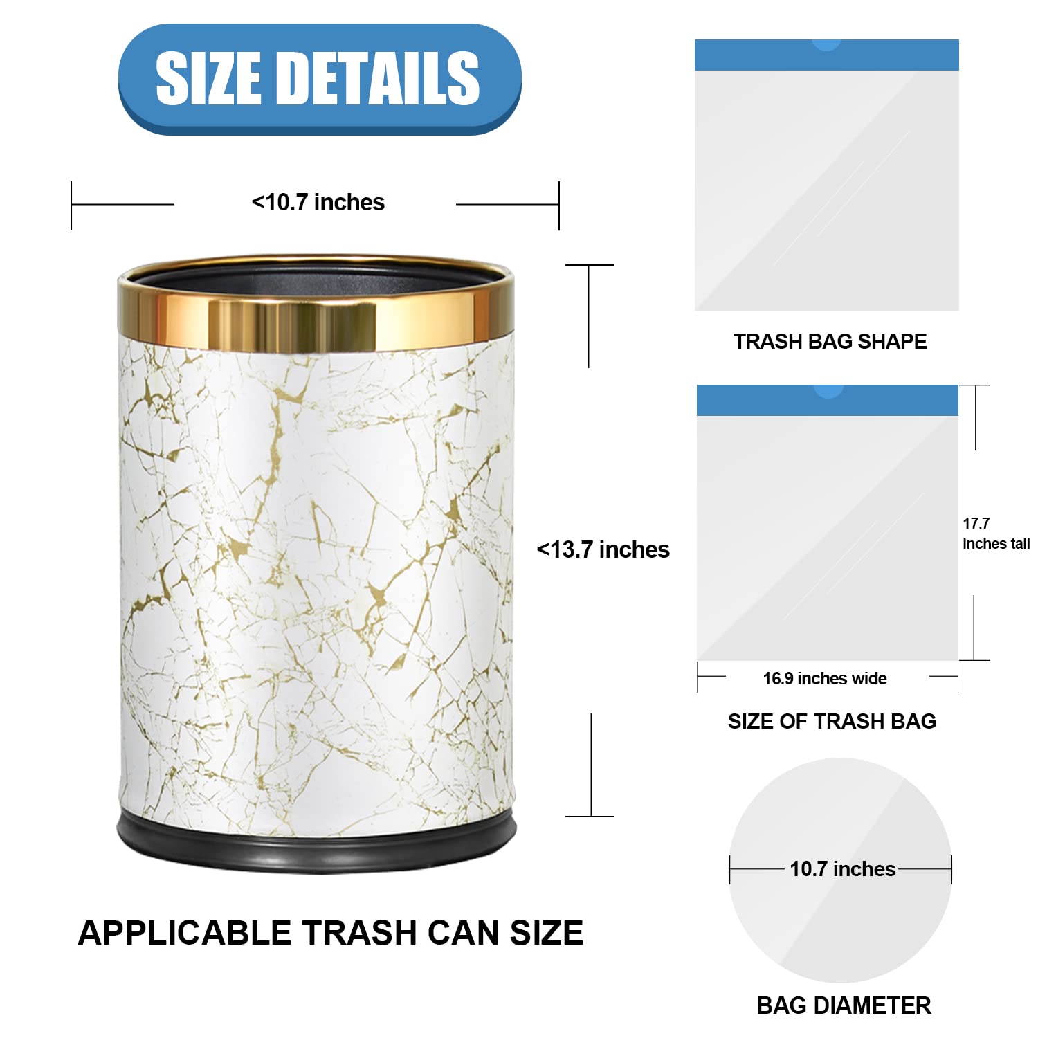 Mini Drawstring Trash Bags (60 Count)