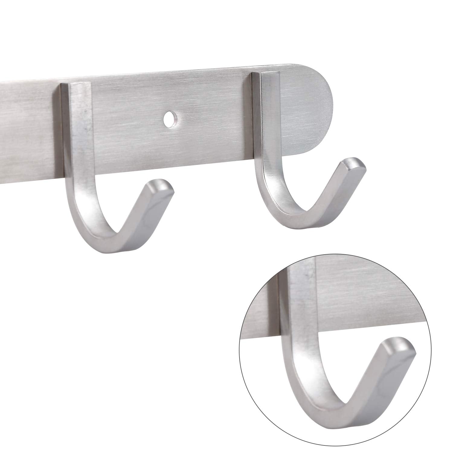 Coat Hook Rack Brushed Nickel