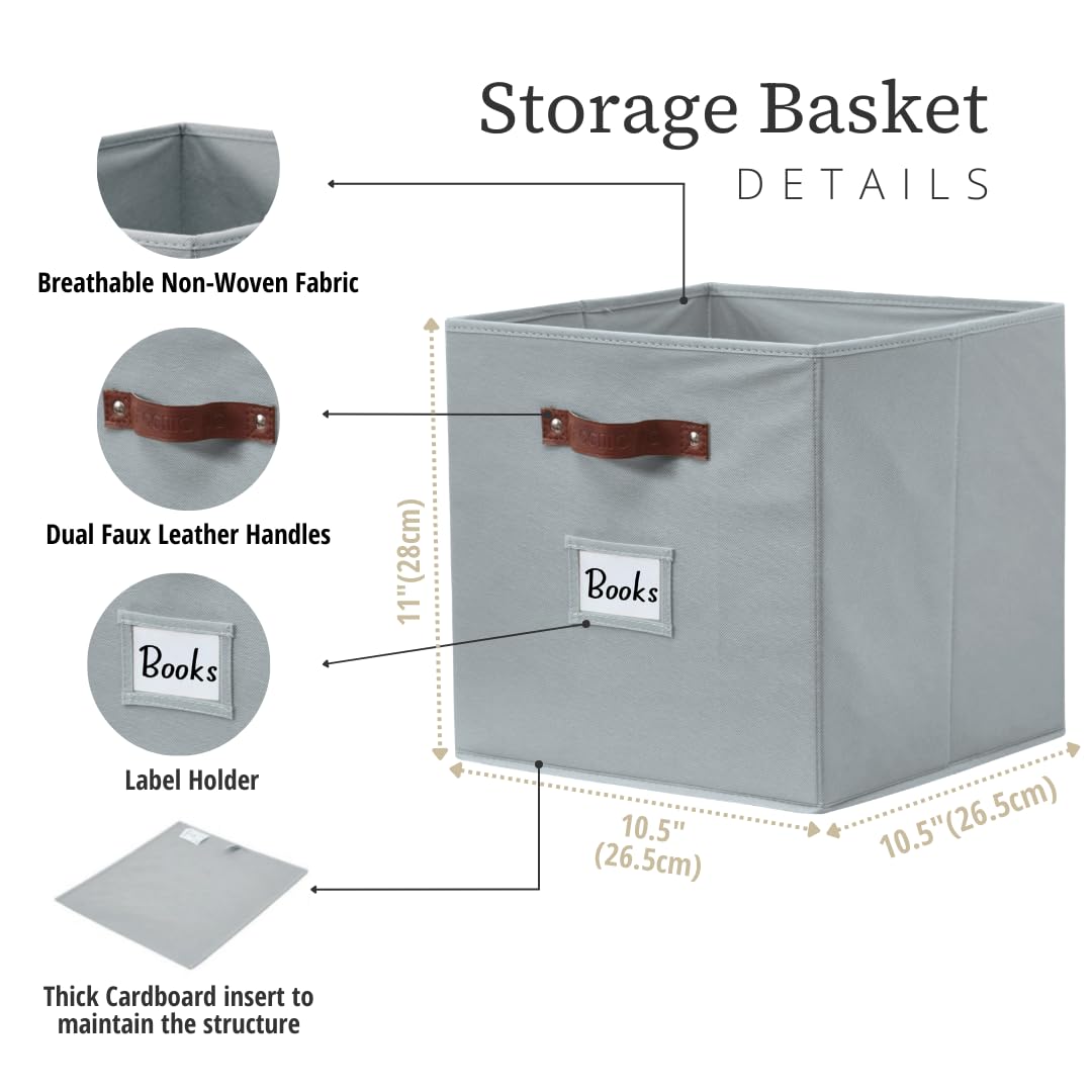 Storage Bins Cube Storage Bin with Labels (6 Count)