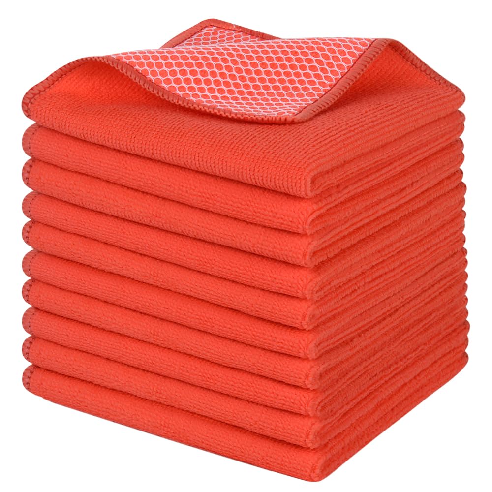 Dish Cloth for Washing Dishes Kitchen Washcloth Cleaning Cloth (10 Count)