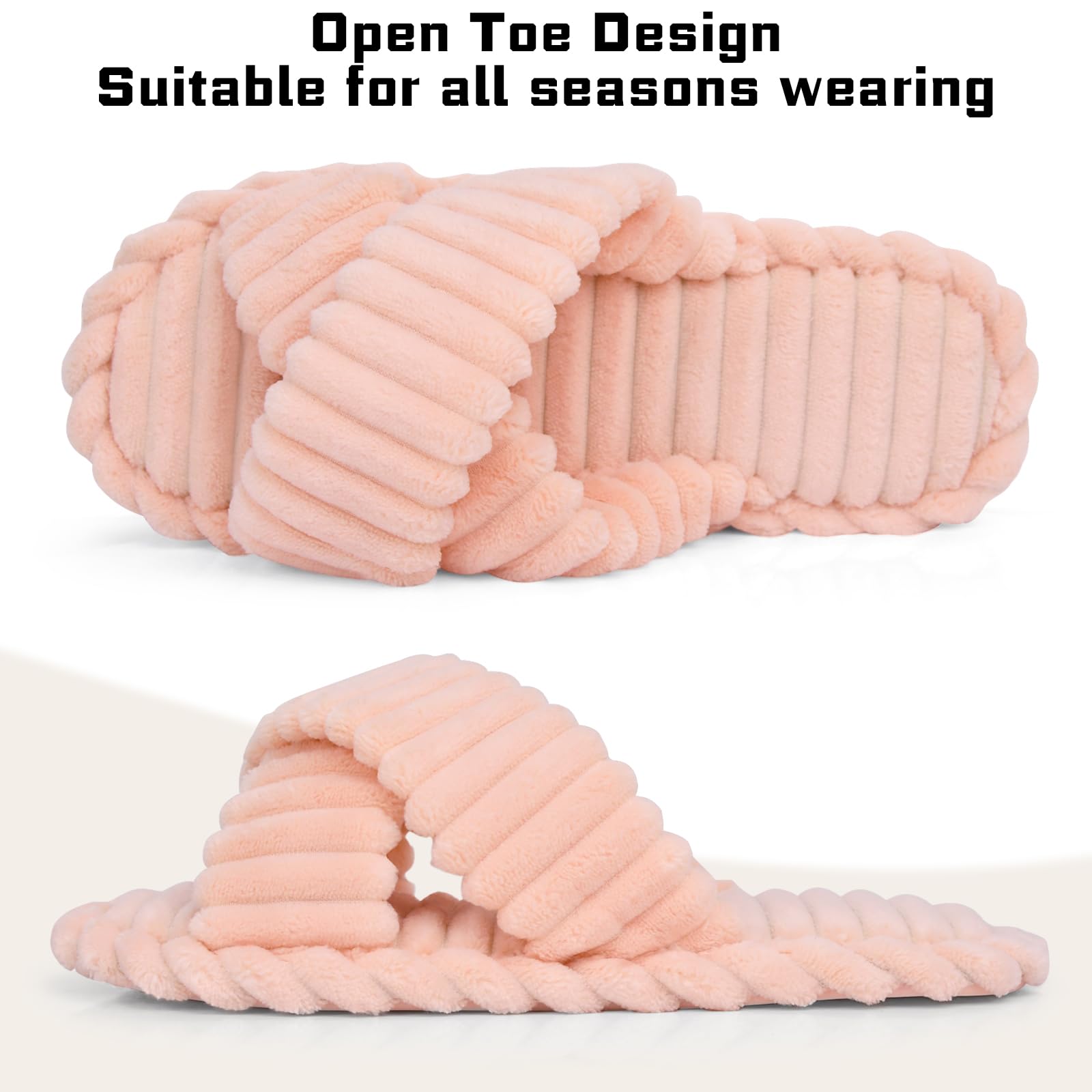 Women's Cozy Slippers Crossbands & Memory Foam