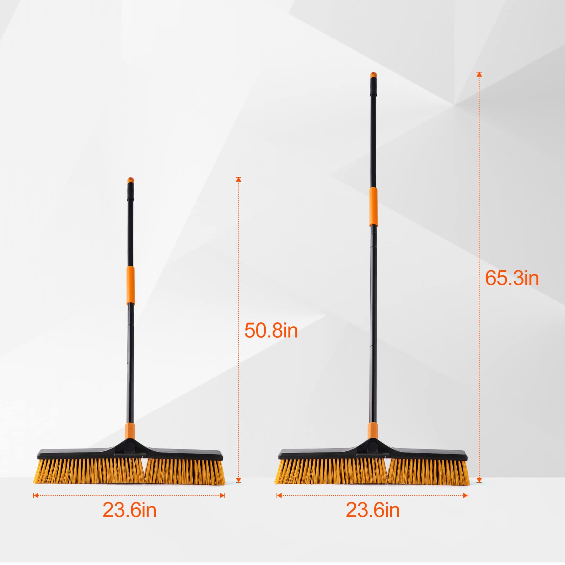 24”Push Broom Brush for Floor Cleaning 2 Set (2 Count)