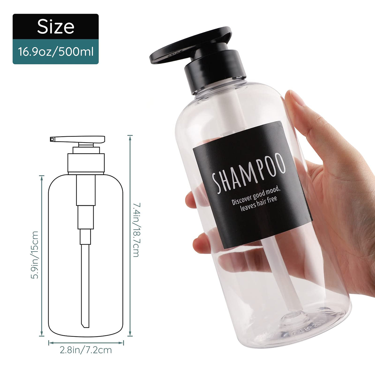3pcs Refillable Shower Bottles (3 Count)