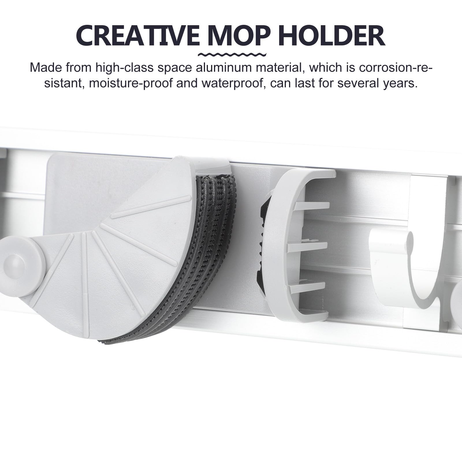 Space Aluminum Mop Hanging Hooks Rack