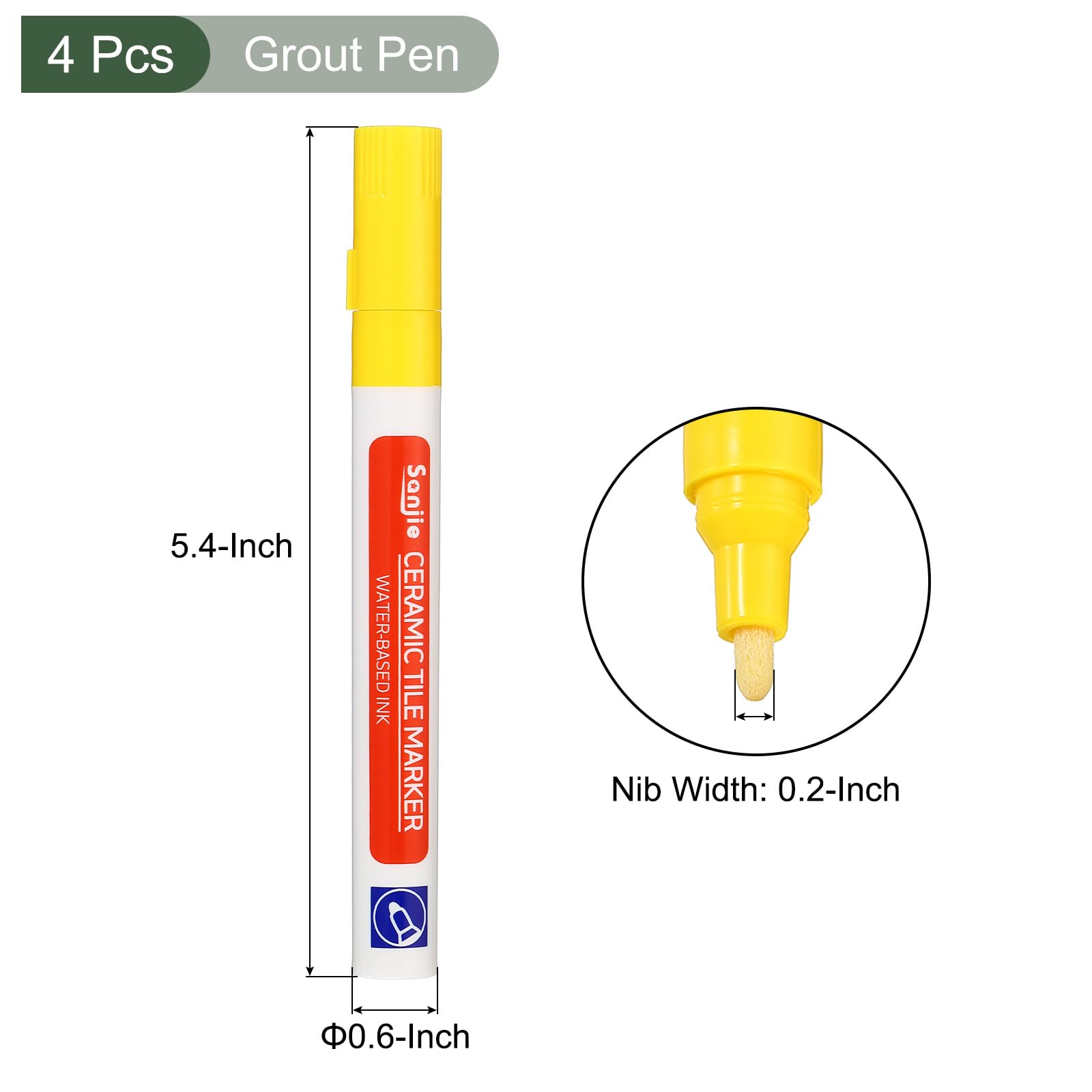 4 Pcs Grout Paint Pen