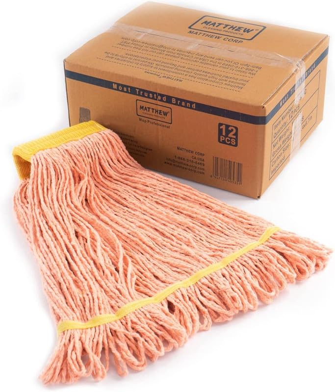Matthew Cleaning Commercial Mop Head Replacement (12 Count)
