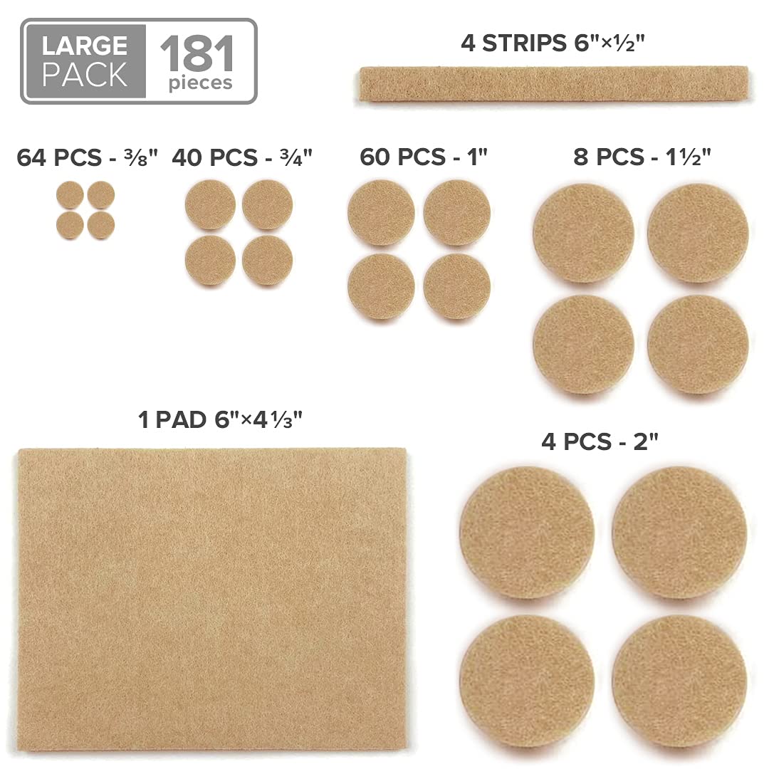 Felt Furniture Pads X (181 Count)