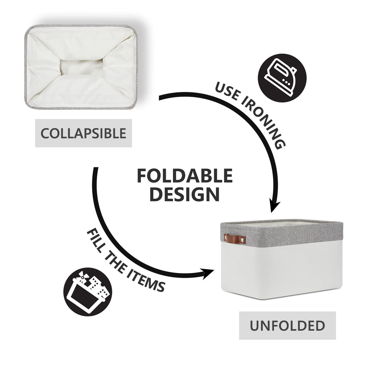 Storage Baskets for Organizing (3 Count)