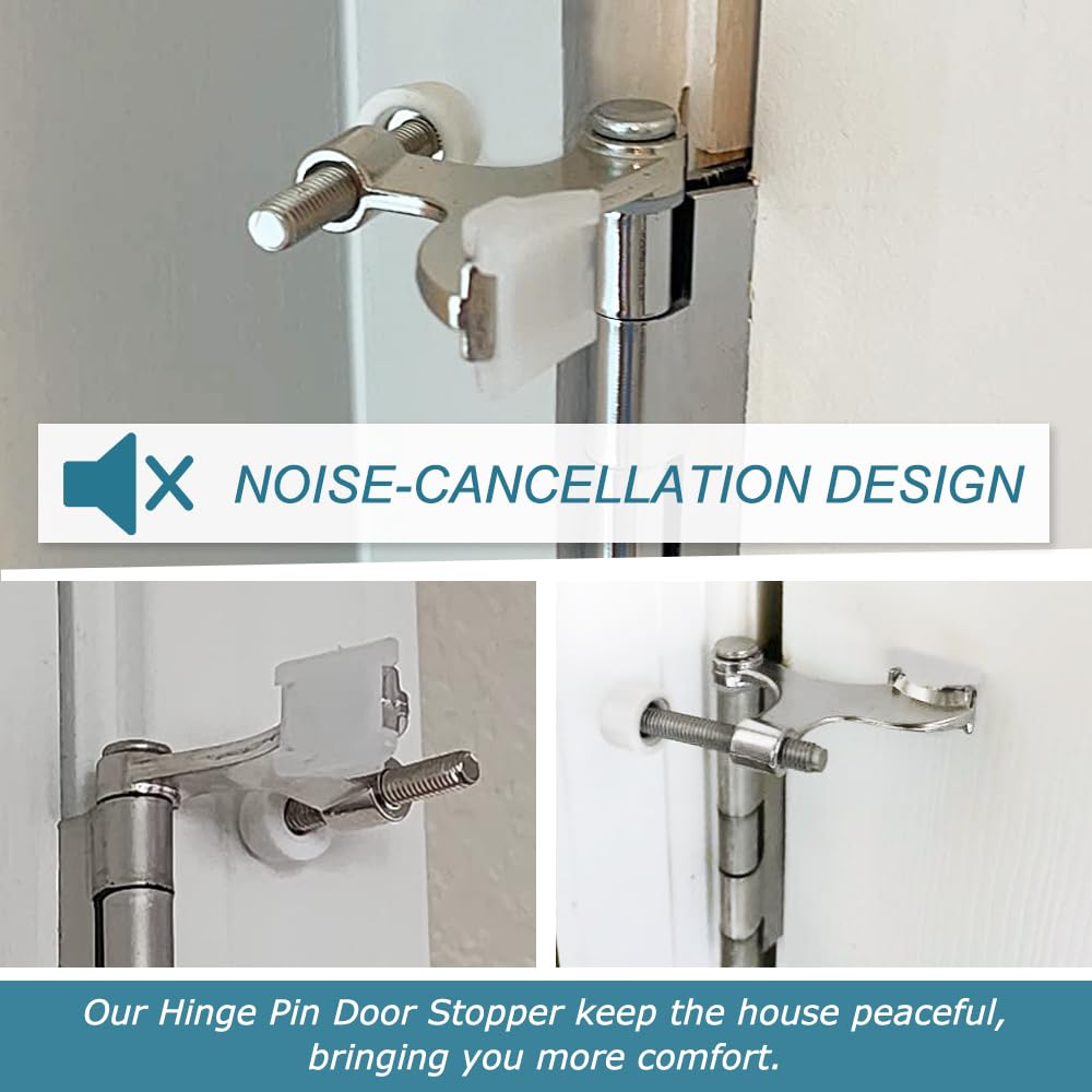 12 Pack Hinge Pin Brushed Nickel Door Stopper (2 2)