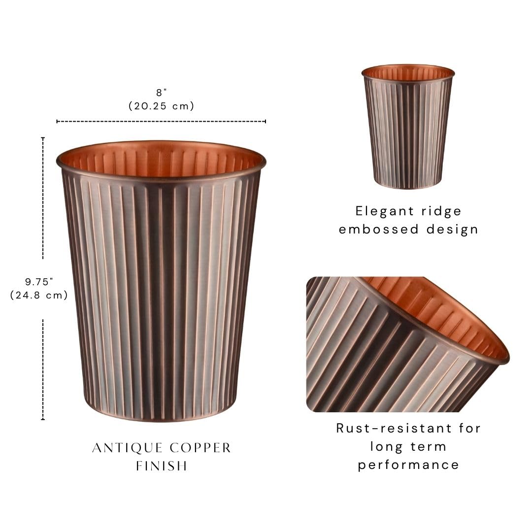 Metal Bathroom Trash Can