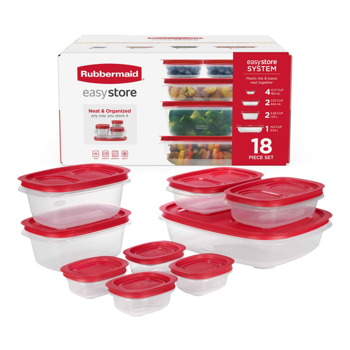 EasyStore Large Containers (18 Count)