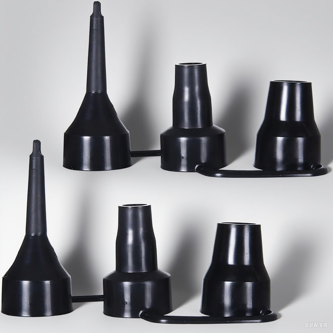 2Set of 3 Sizes Air Pump Replacement Nozzles for Inflatables (6 Count)