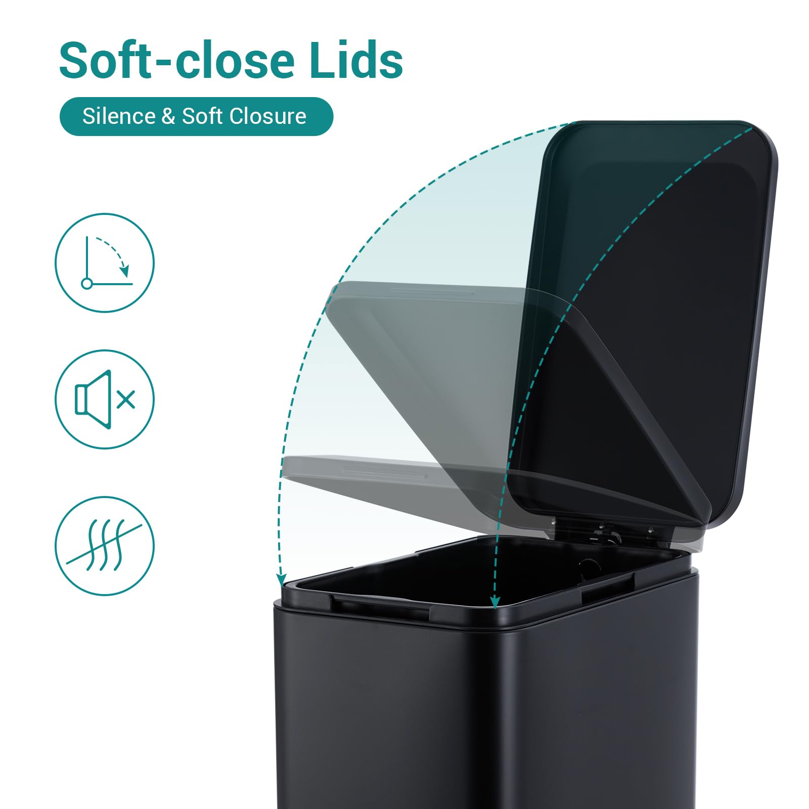 13.2 Gallon 50L Kitchen Trash Can