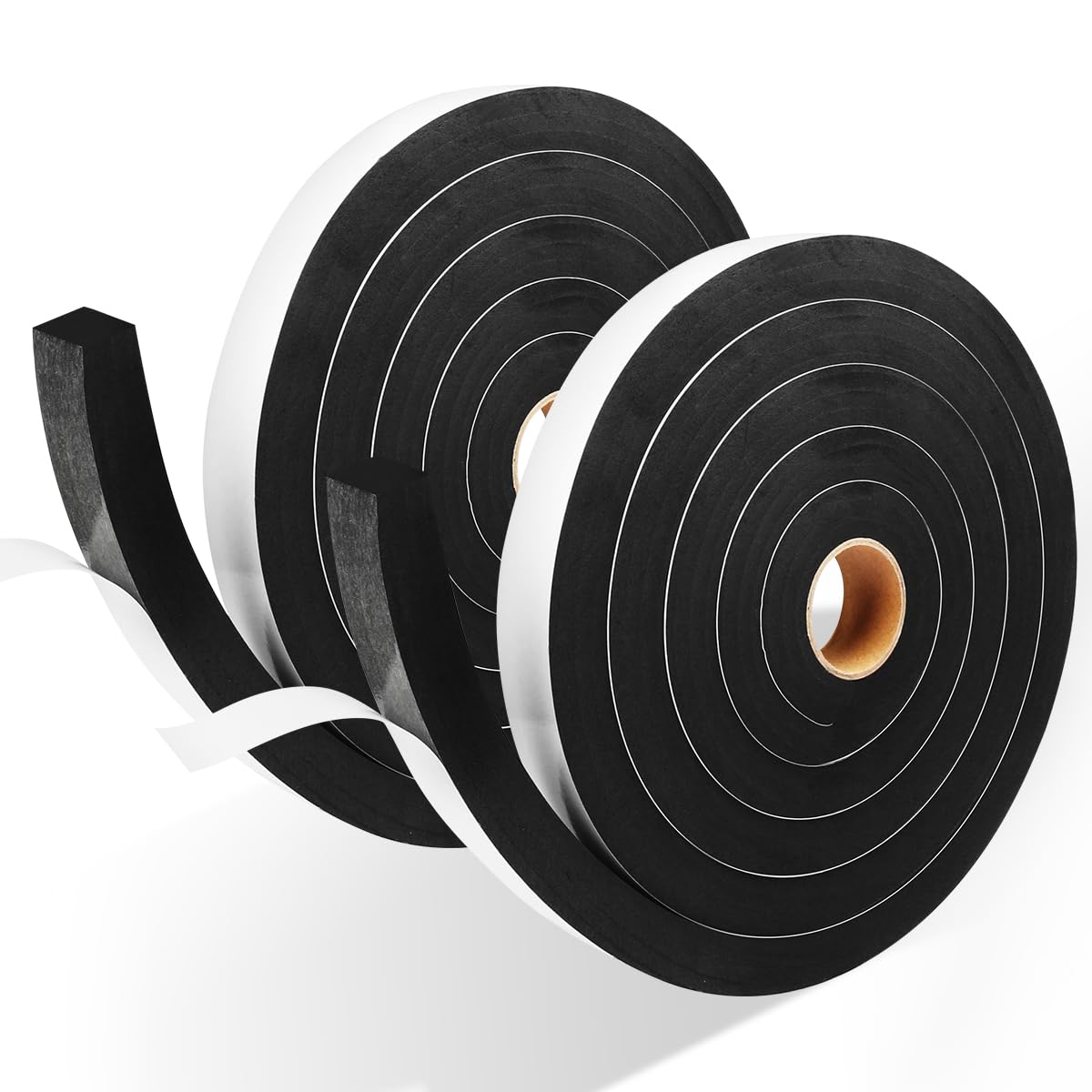 2 Rolls Foam Tape Weather Stripping Door Seal