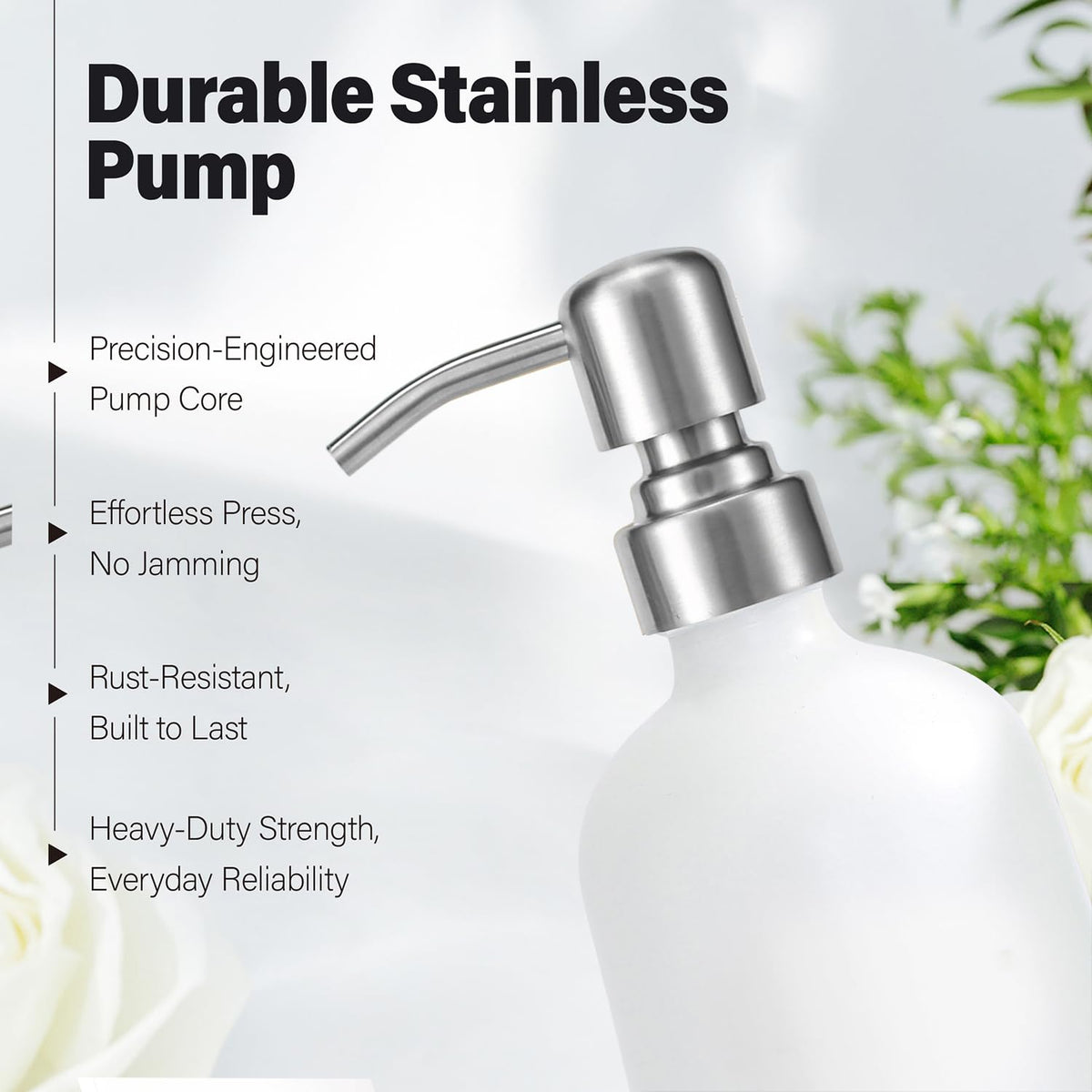 White Soap Dispenser Bathroom Set