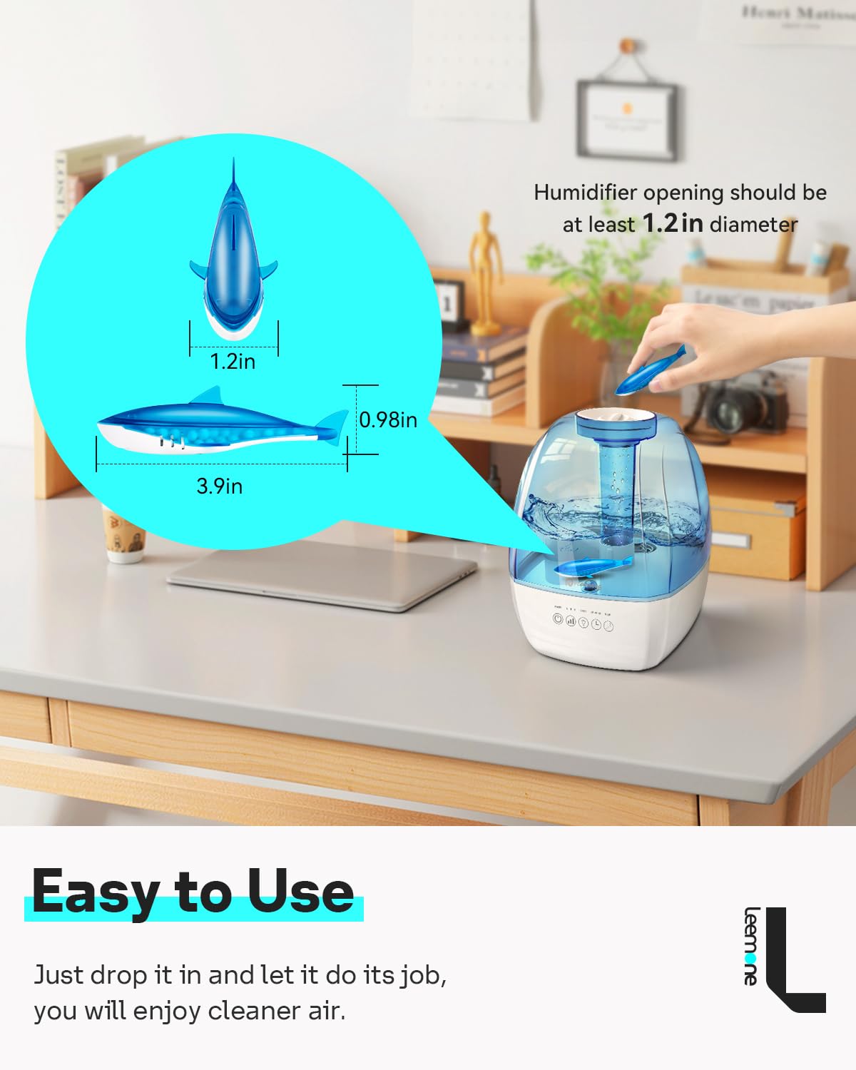 Humidifier Cleaning Shark for Humidifiers & Fish Tanks (6 Count)