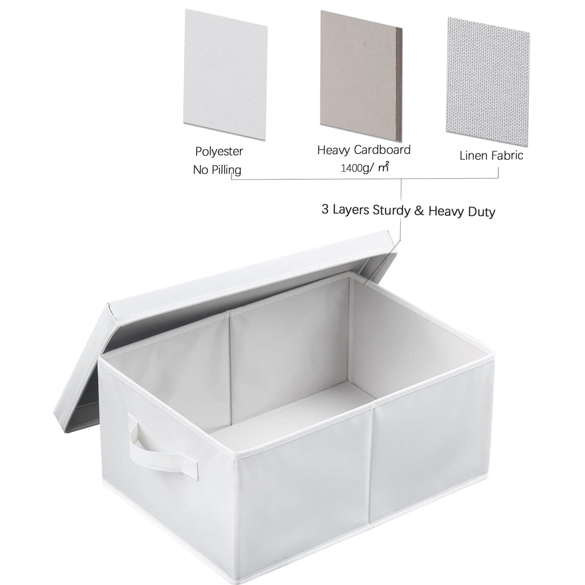 Storage Bins with Lids for Organizing (2 Count)