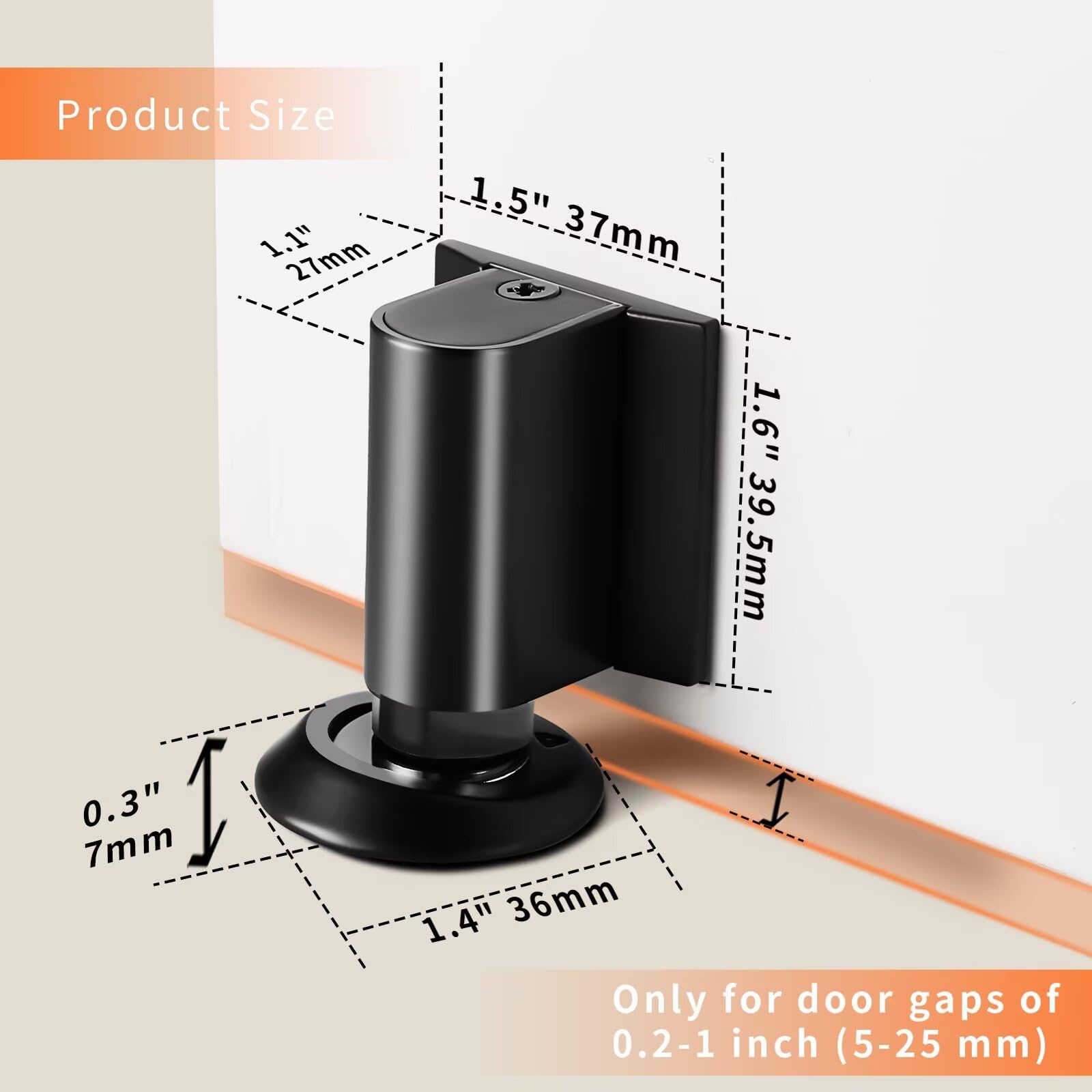 Magnetic Door Stoppers for Bottom of Door (2 Count)