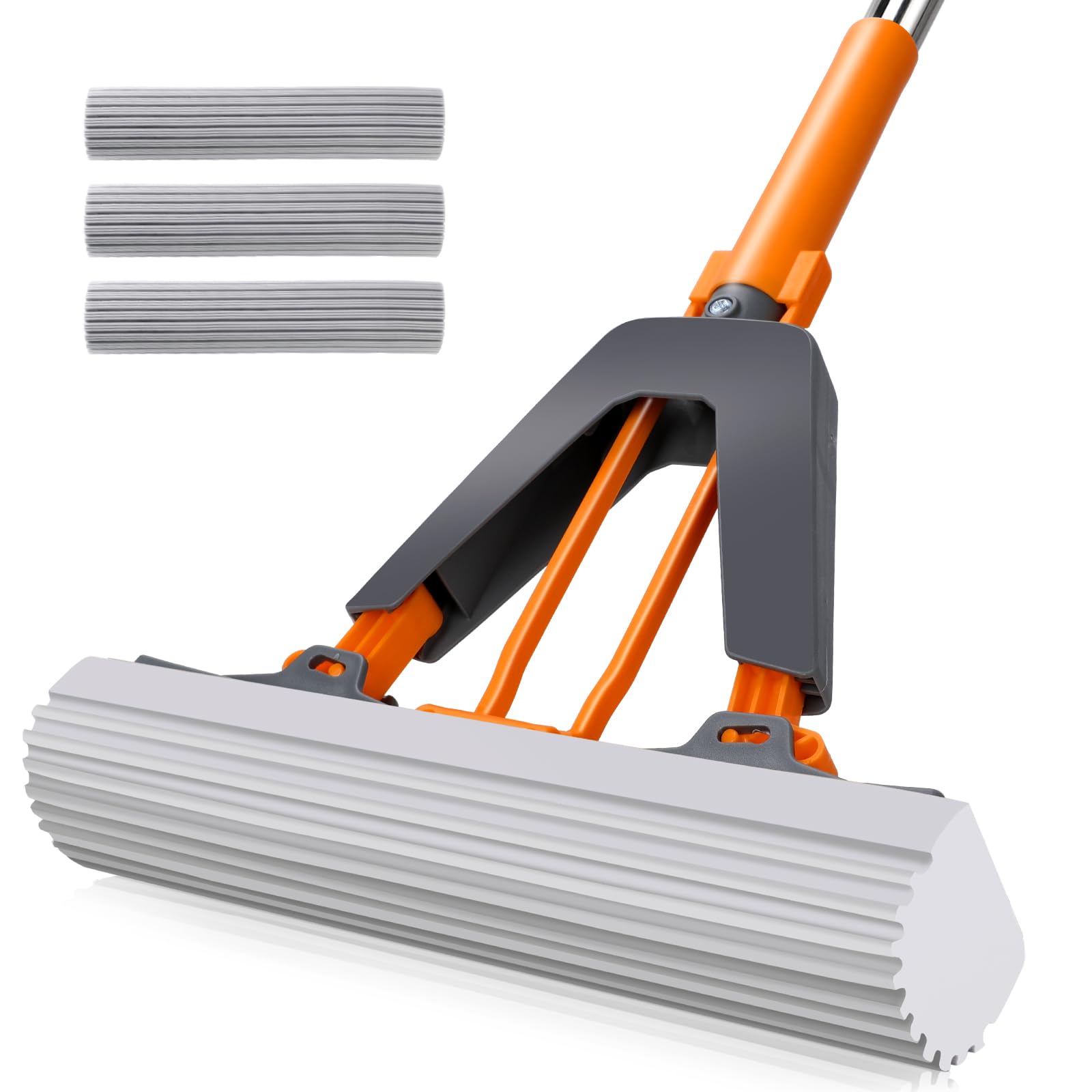 Sponge Mop Masthome PVA Squeeze Mop with 3 Absorbent Mop Refills