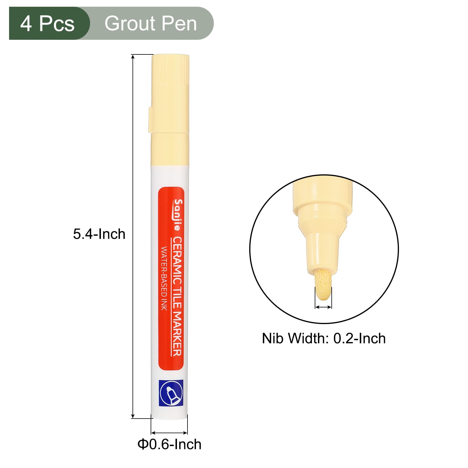 4 Pcs Grout Paint Pen
