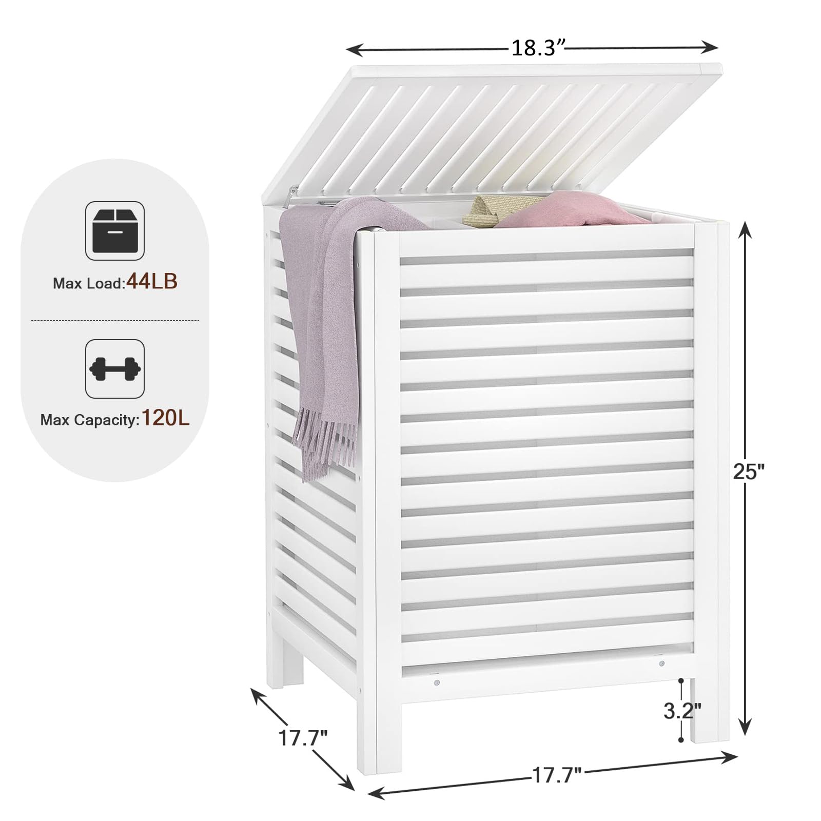 Bamboo Laundry Hamper with Lid