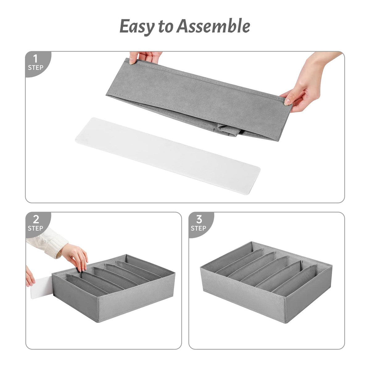 4 Packs T shirt Drawer Organizers for Clothing (4 Count)