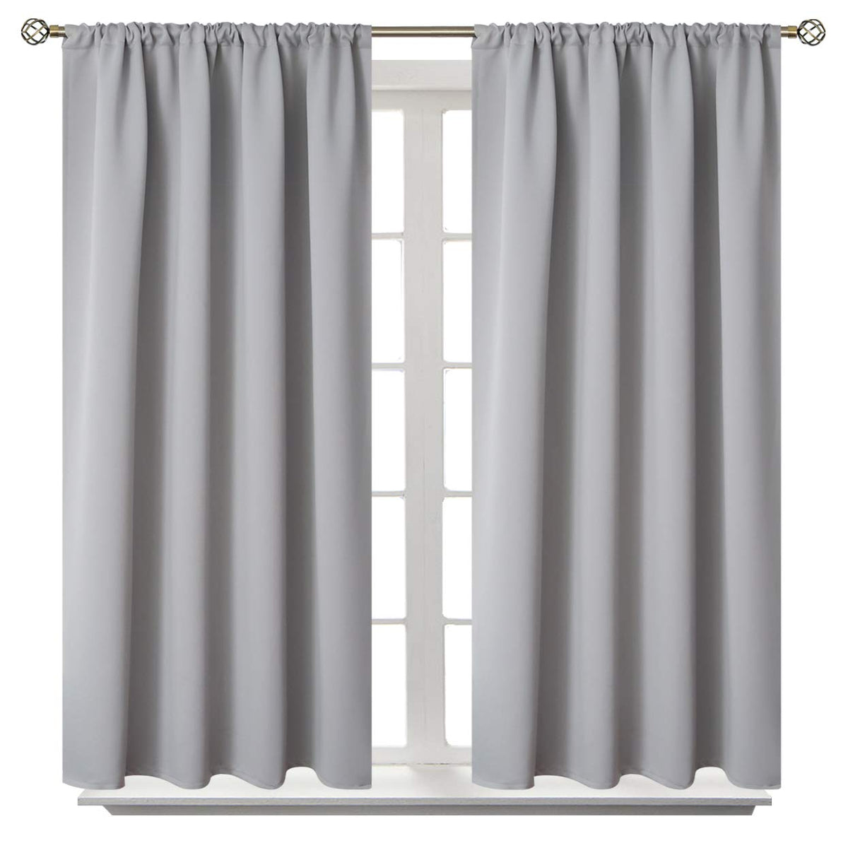 Short Blackout Curtains 40 Inches Long for Kitchen Window (2 Count)