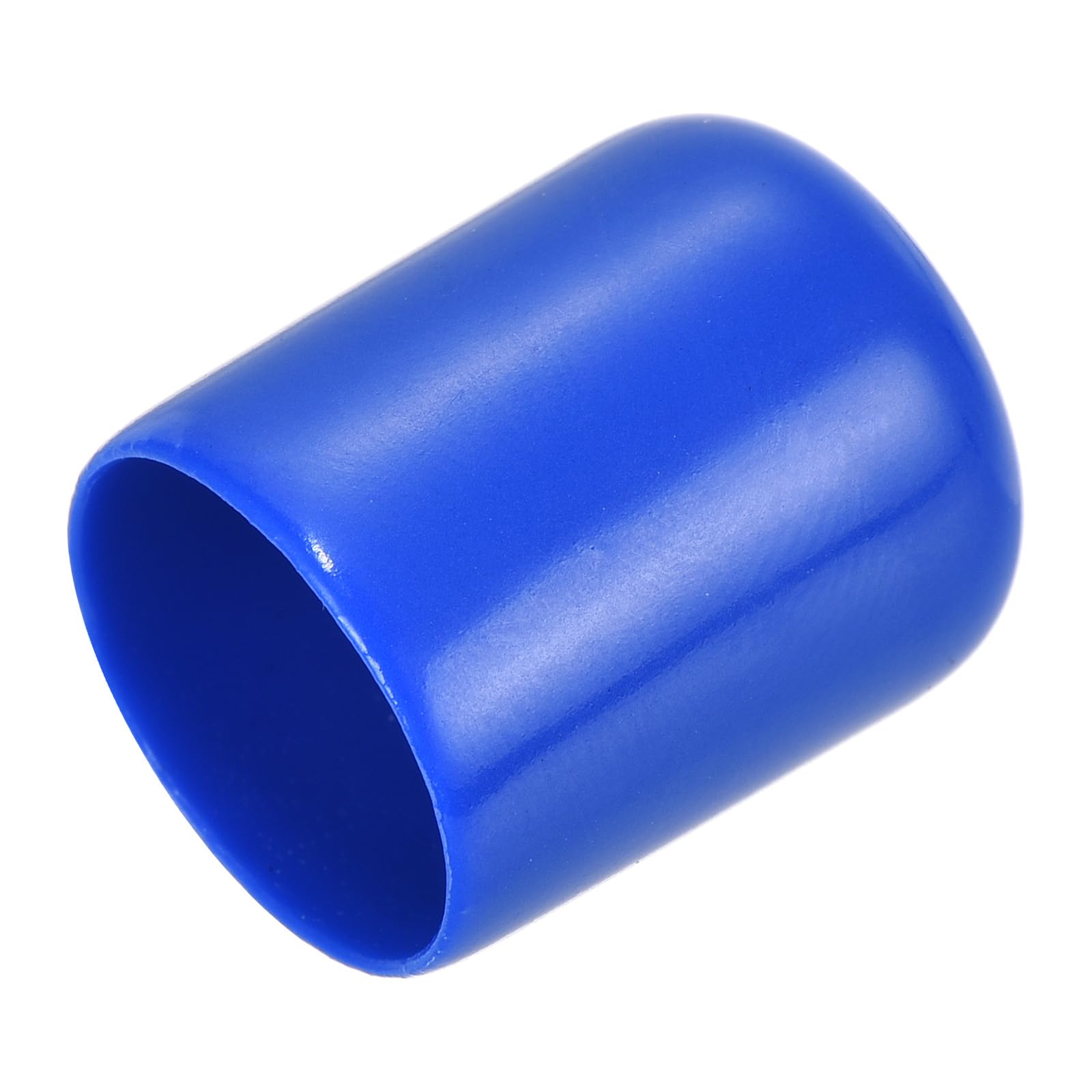20pcs Rubber End Caps 15mm ID Vinyl Round Tube Bolt Cap Cover Screw Thread Protectors Blue