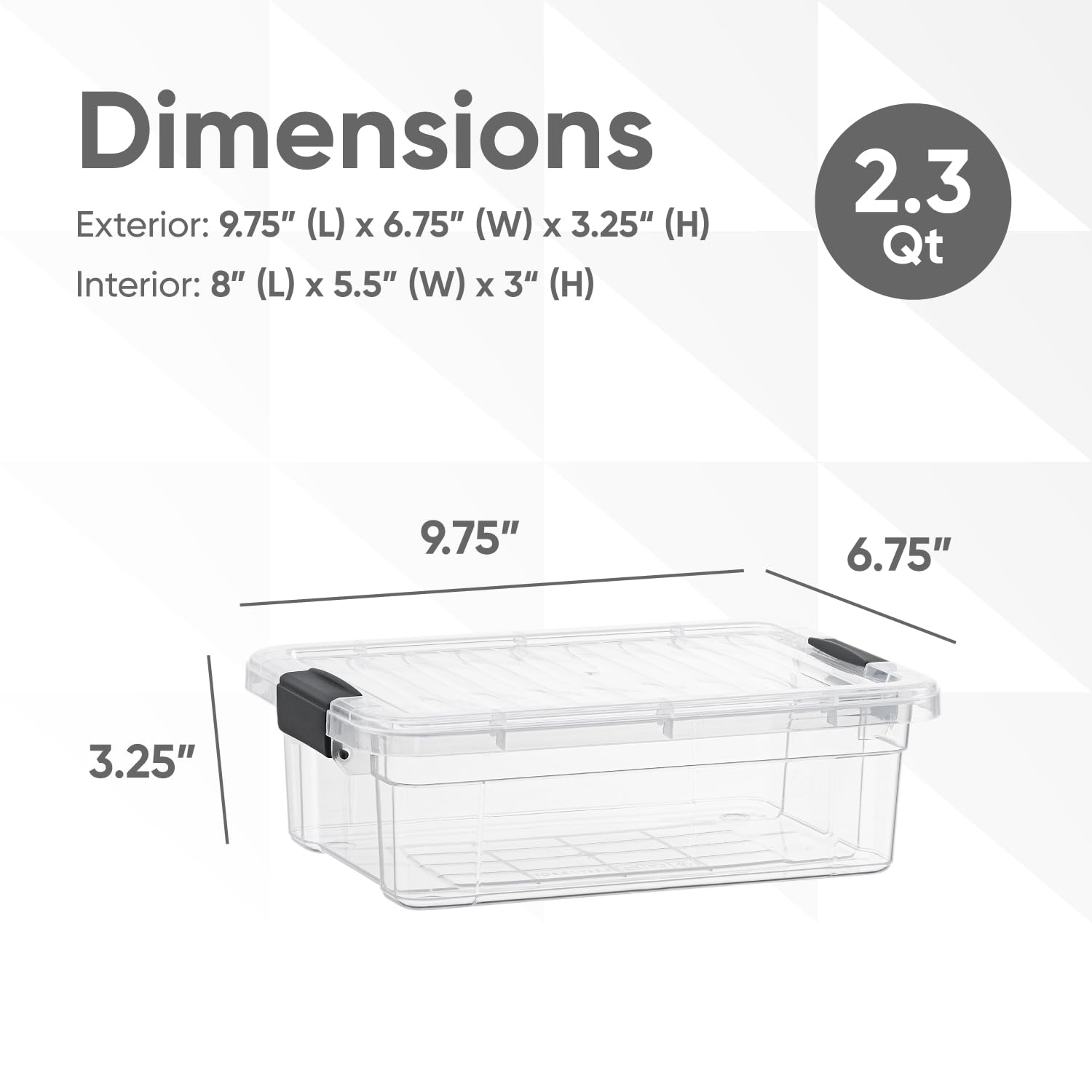 Clear Storage Bins with Lids (4 Count)
