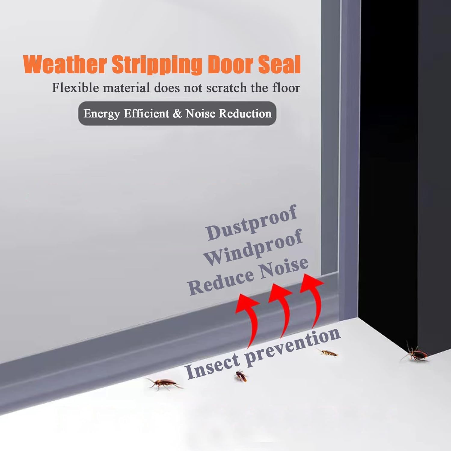 Silicone Weather Stripping Door Seal (32.8 Foot)