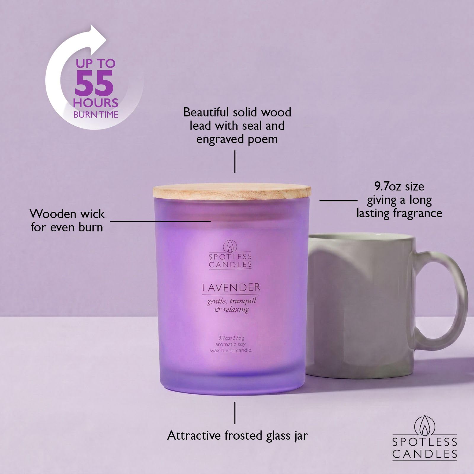 Lavender Candle; 9.7 oz