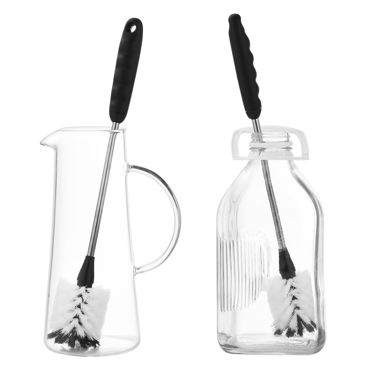 5 Pack Bottle Brush Cleaning Set with Holder