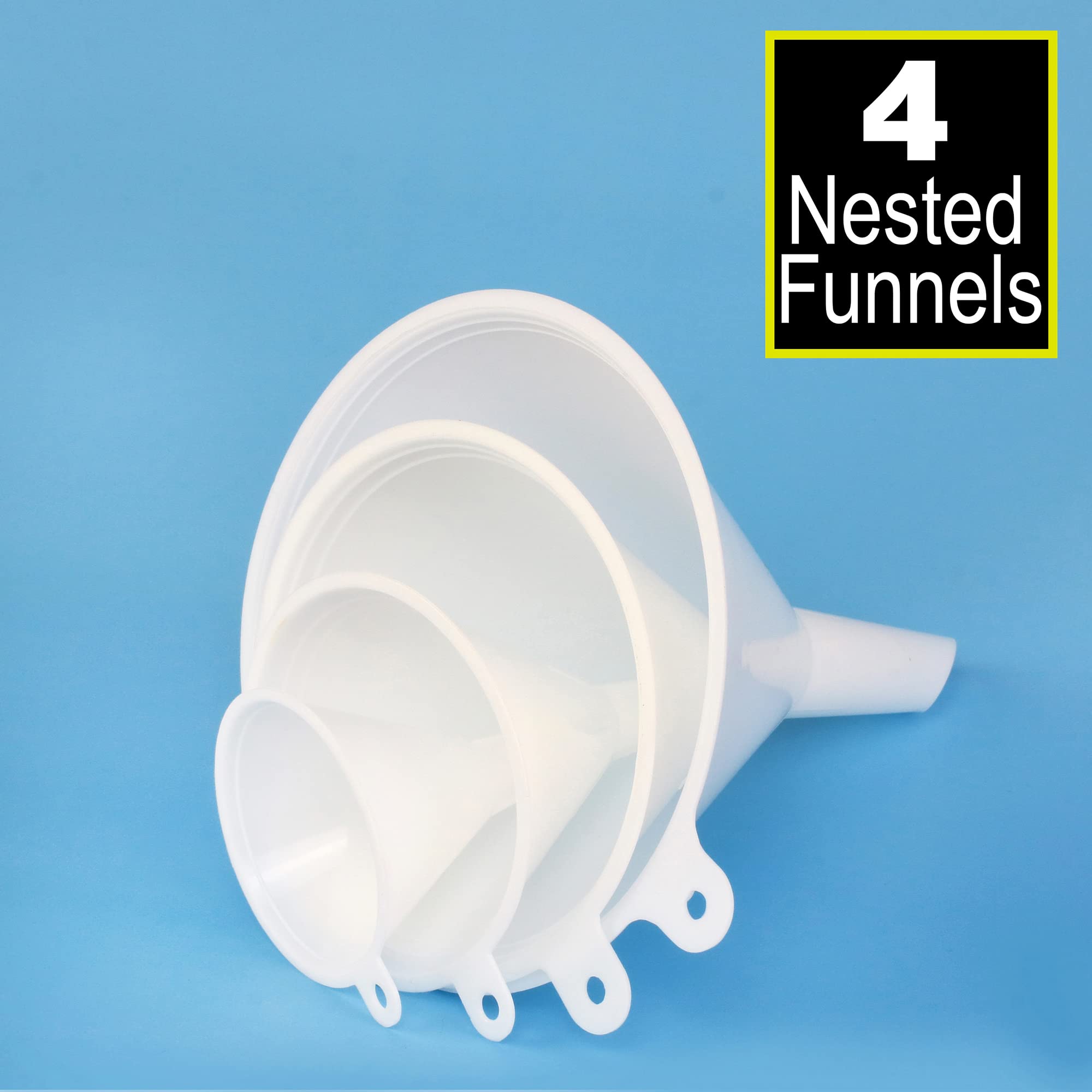 Plastic Funnel for Automotive Use (4 Count)