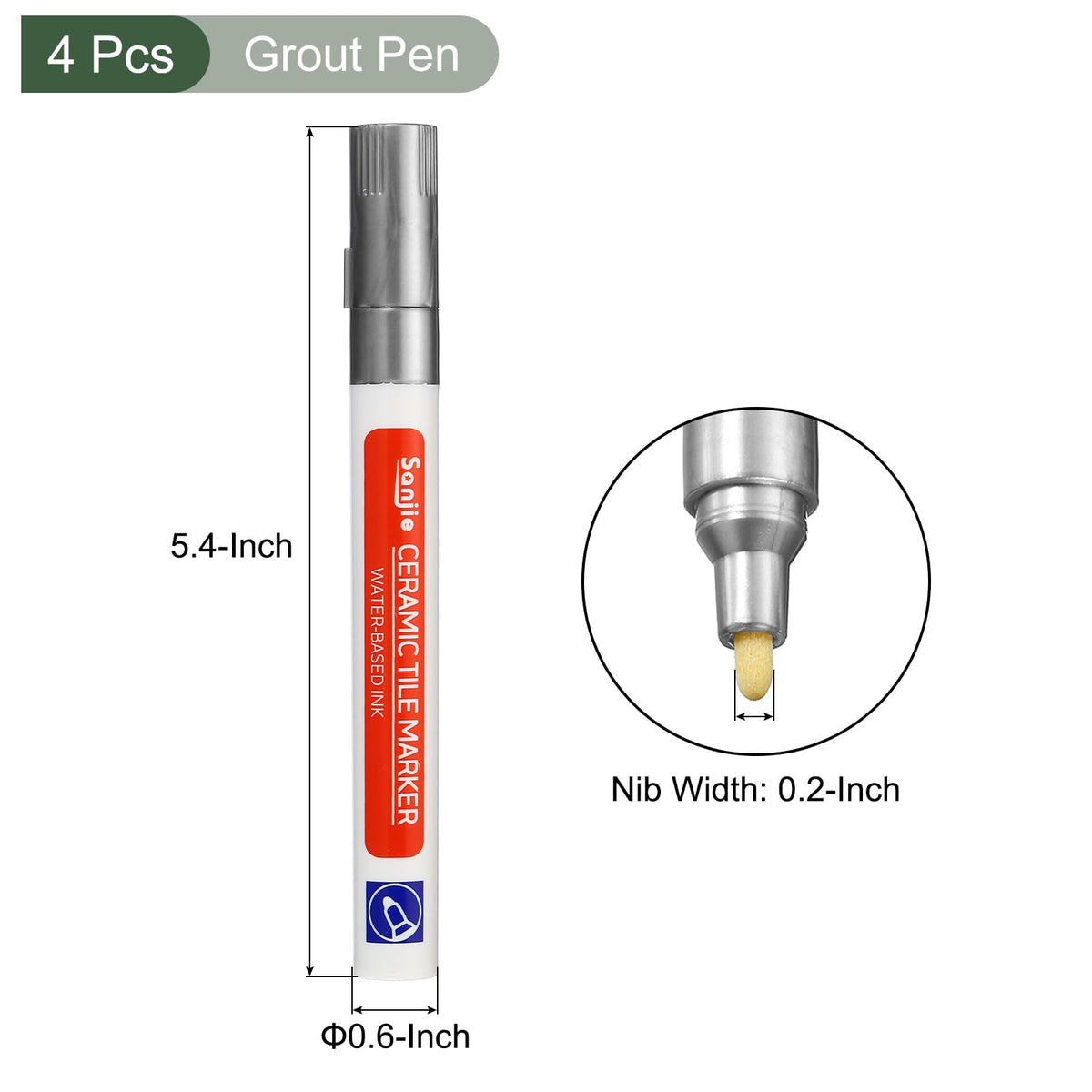 4 Pcs Grout Paint Pen