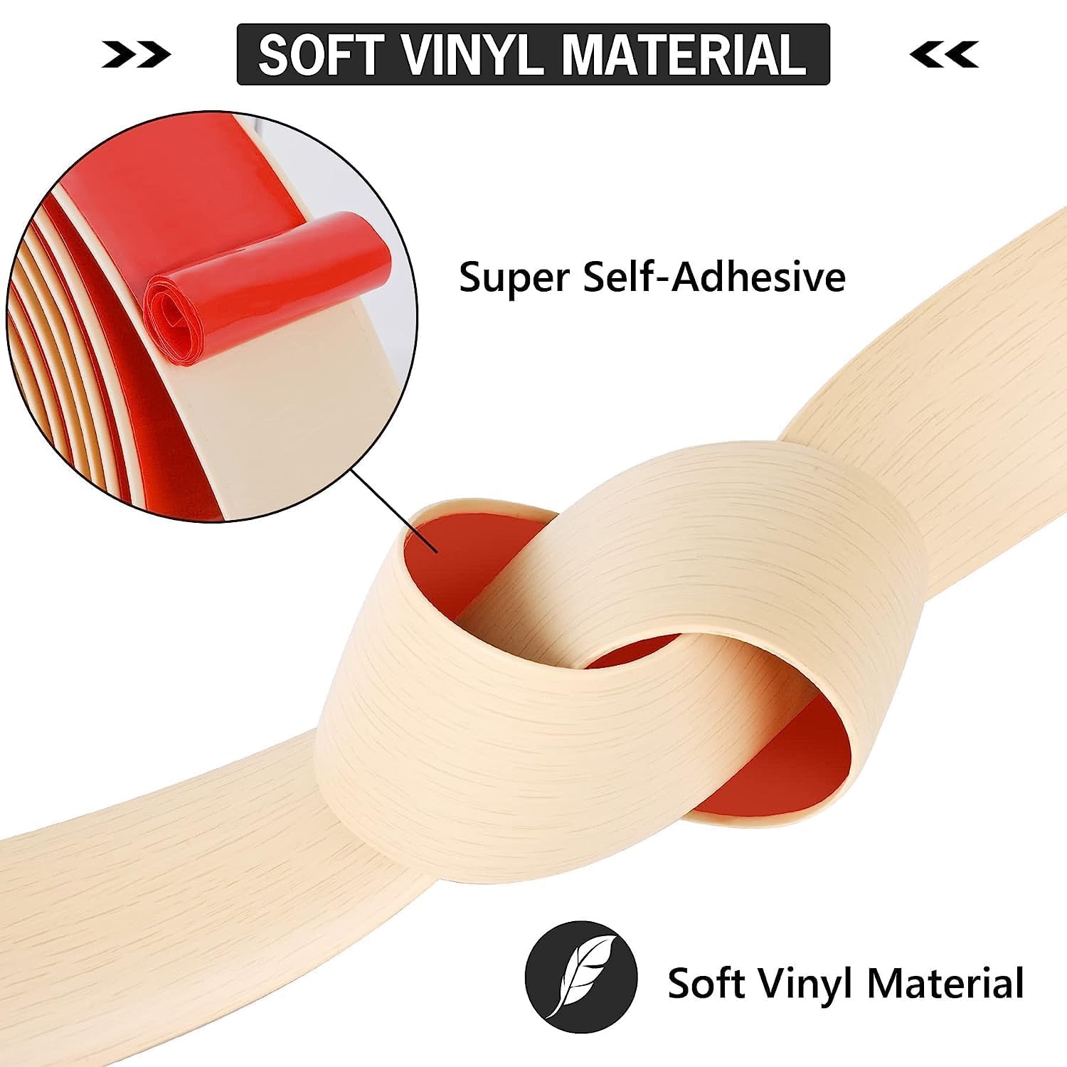 3.3Ft Floor Transition Strip Self Adhesive Vinyl Cover Floor Strip Flat Divider Transition Strip Wood Grain Design for Laminate Floor Gaps and Doorway Transitions