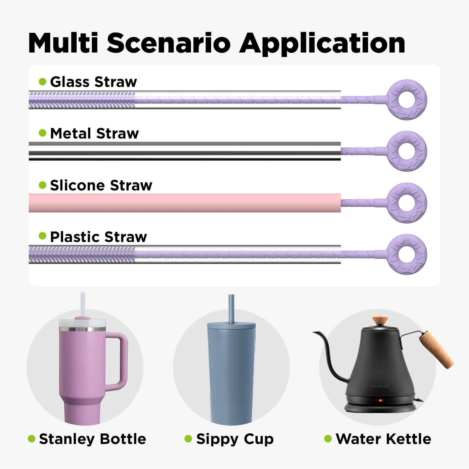 Silicone Straw Cleaner Brush (2 Count)