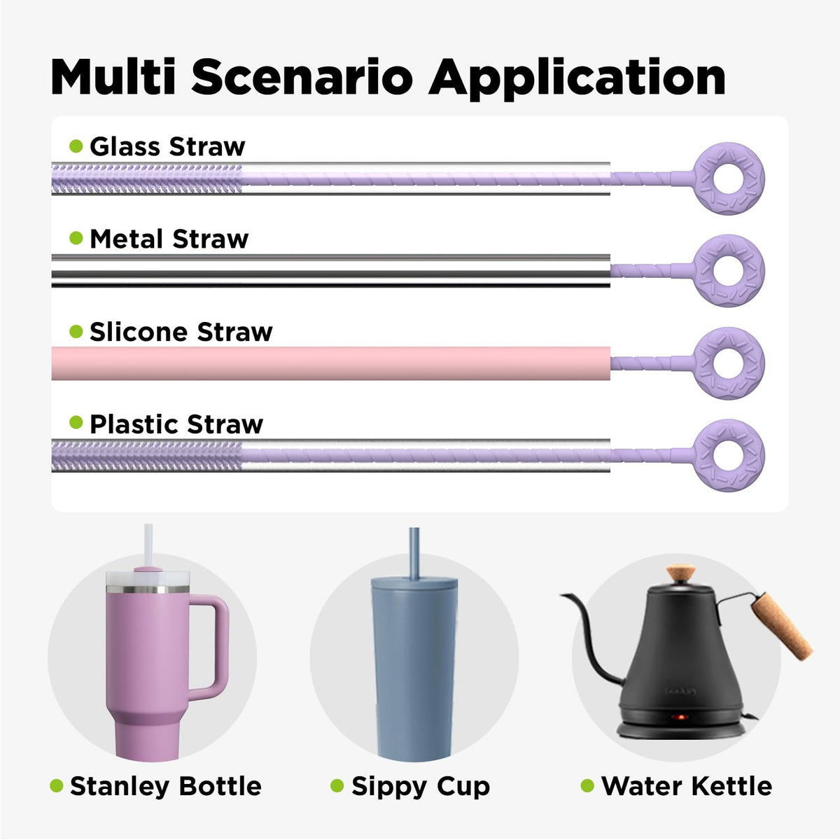 Silicone Straw Cleaner Brush (2 Count)