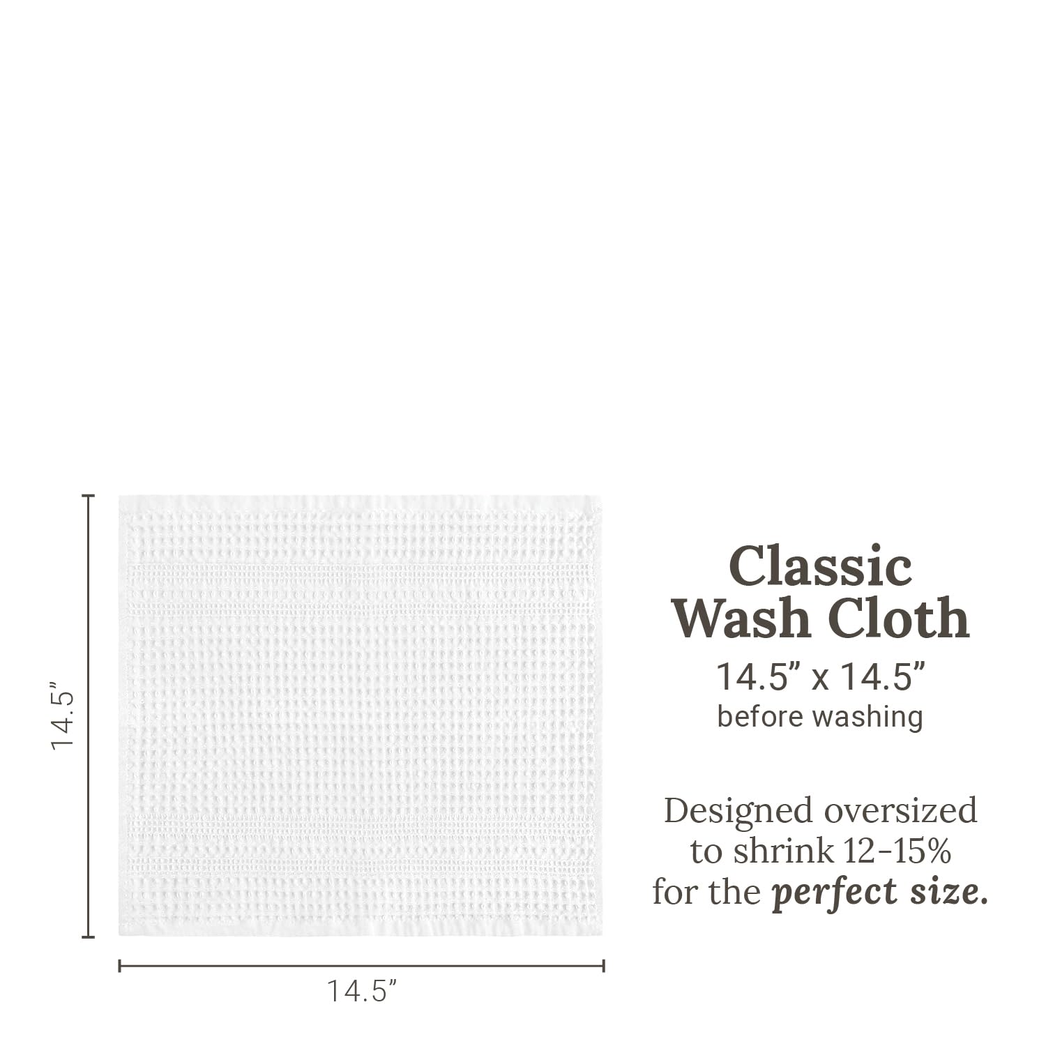 Waffle Towels Wash Cloths for Showering (4 Count)