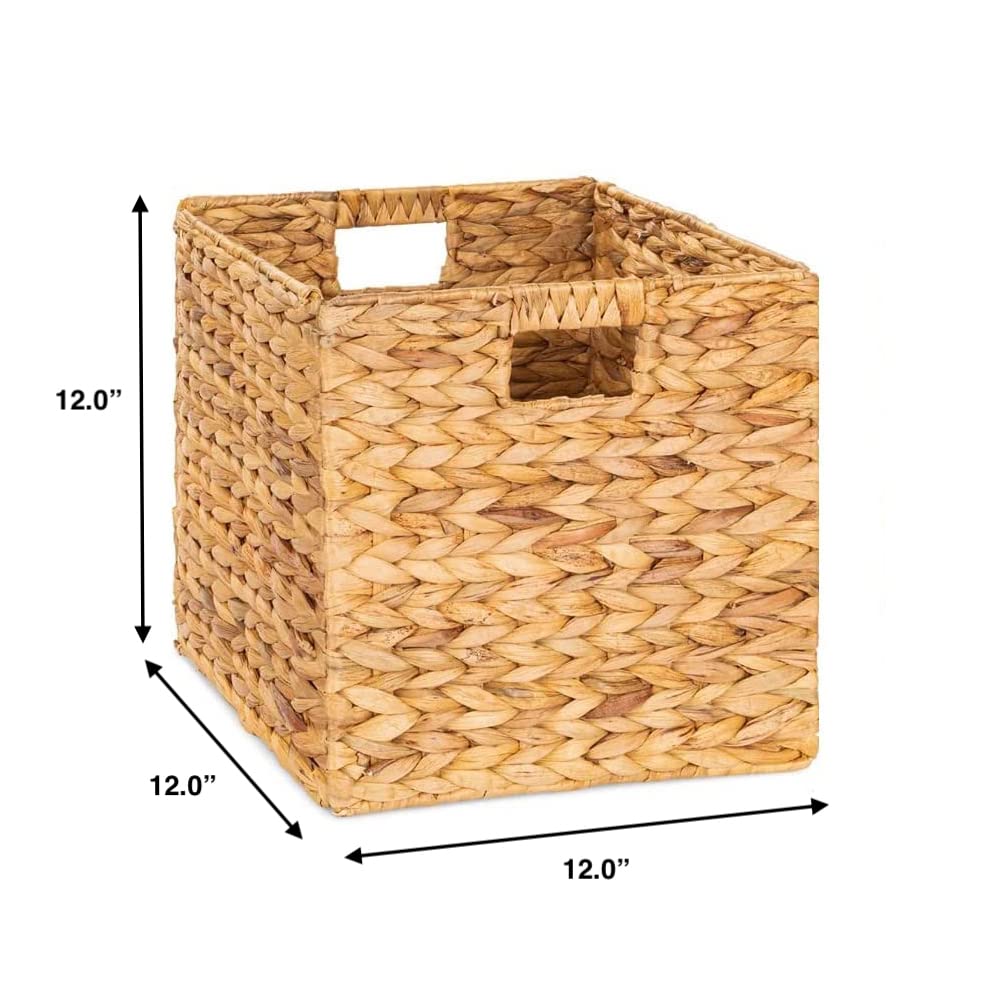 12 x 12in Water Hyacinth Storage Baskets (6 Count)