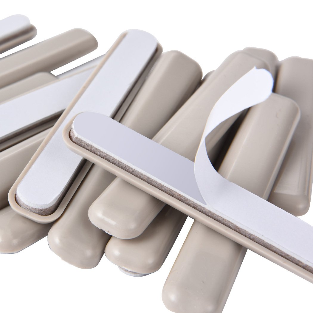 16 Pack Self Stick Furniture Movers Sliders Strip for Carpet (16 Count)