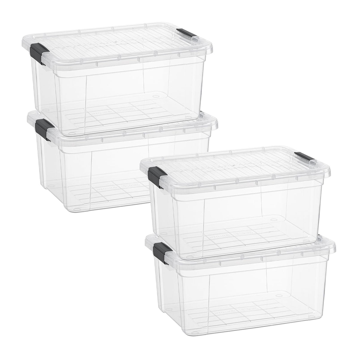Storage Bins with Lids (4 Count)