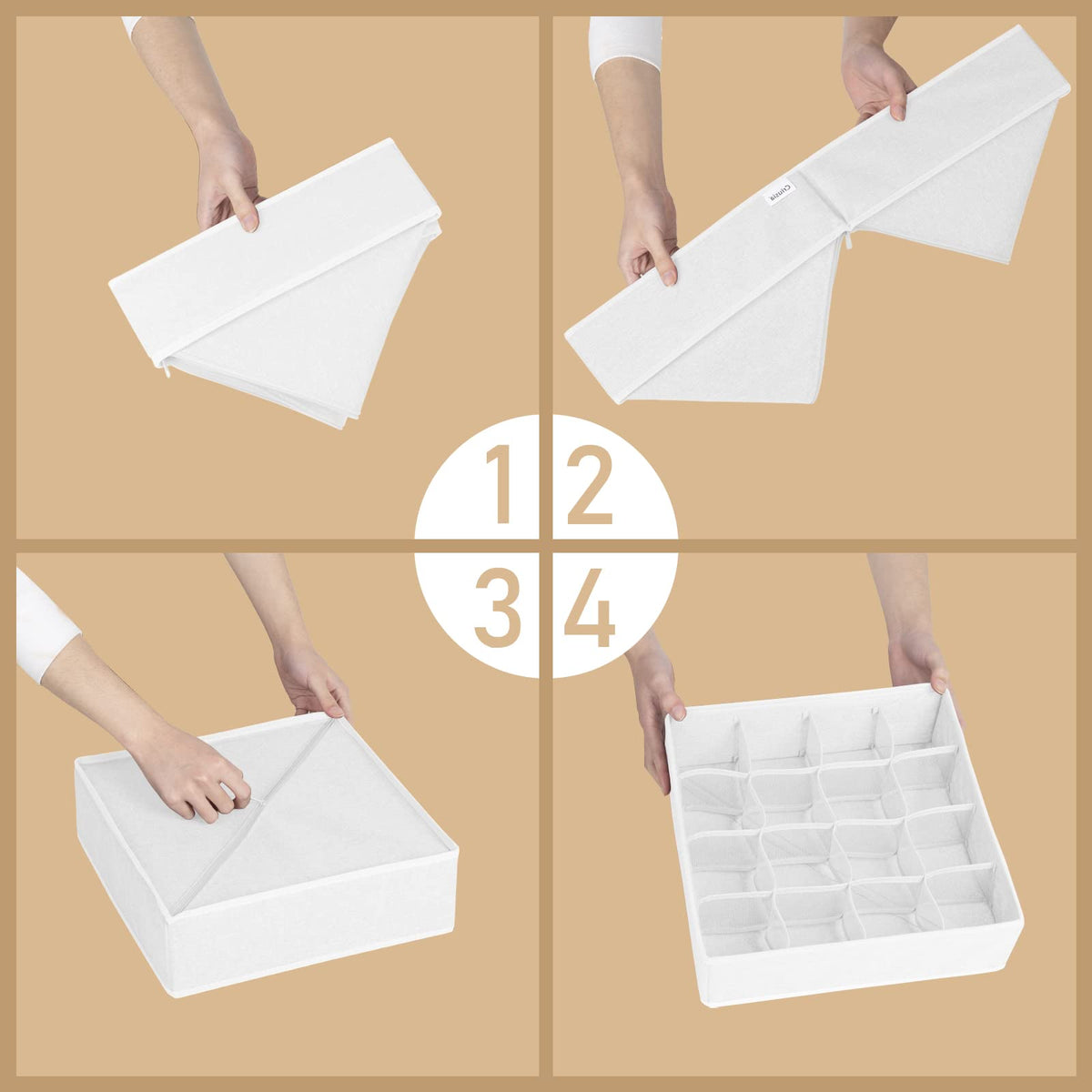 3 Pack Sock Underwear Drawer Organizer Dividers (3 Count)