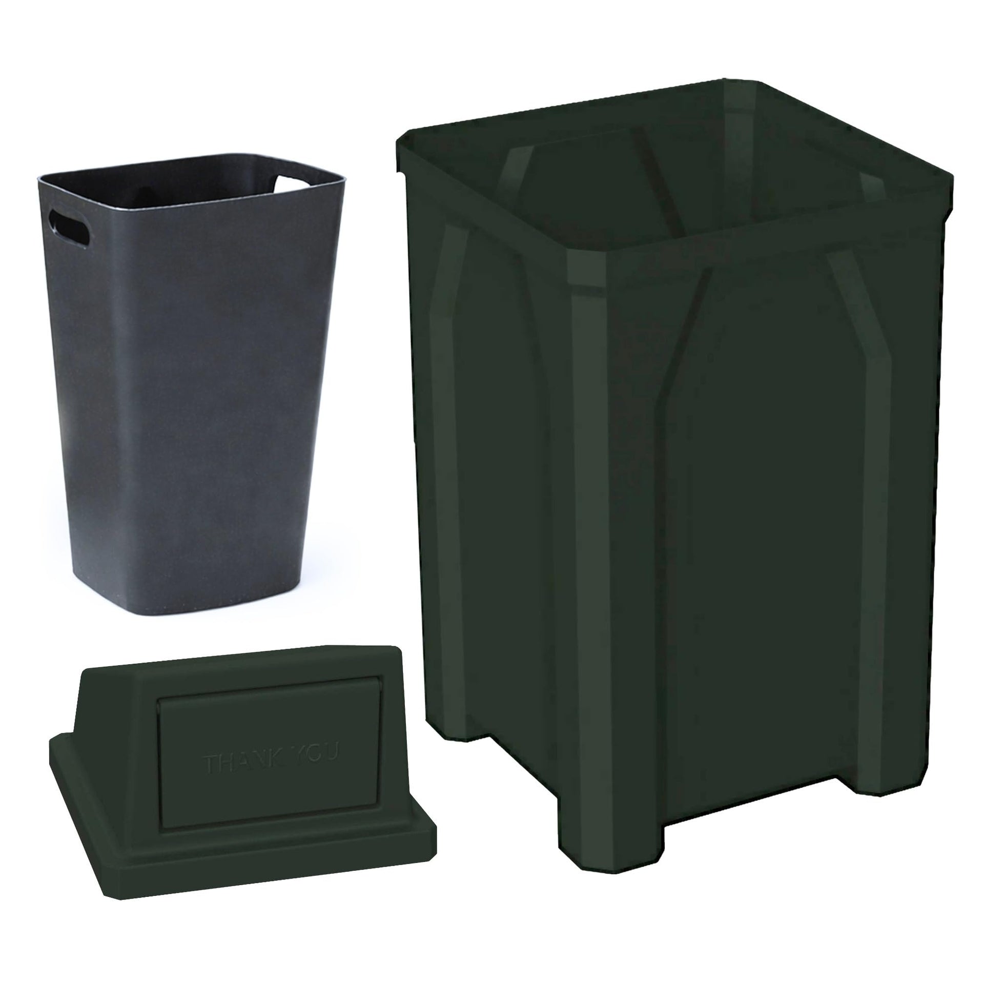 Campus Collection 32 Gallon Outdoor Commercial Trash Can with Lid