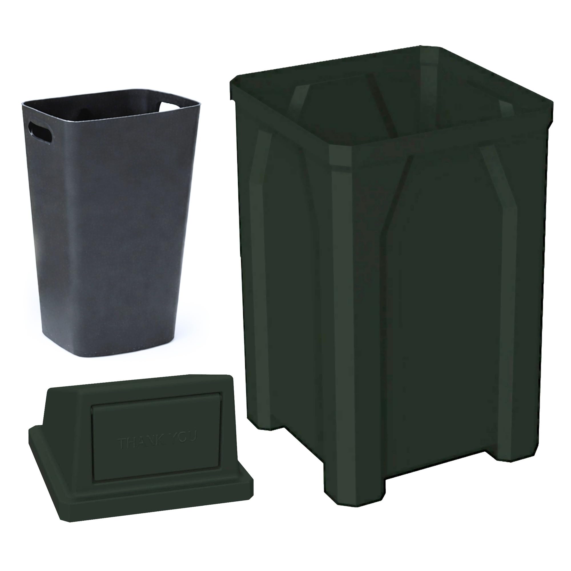 Campus Collection 32 Gallon Outdoor Commercial Trash Can with Lid