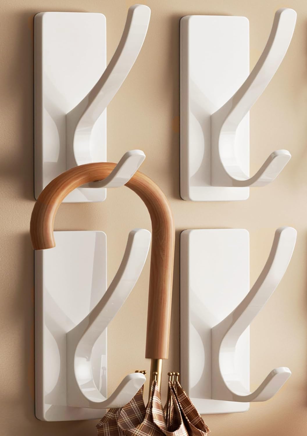 White Self Adhesive Hook (4 Count)
