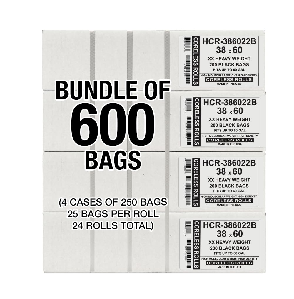 High Density Trash Bags (600 Count)